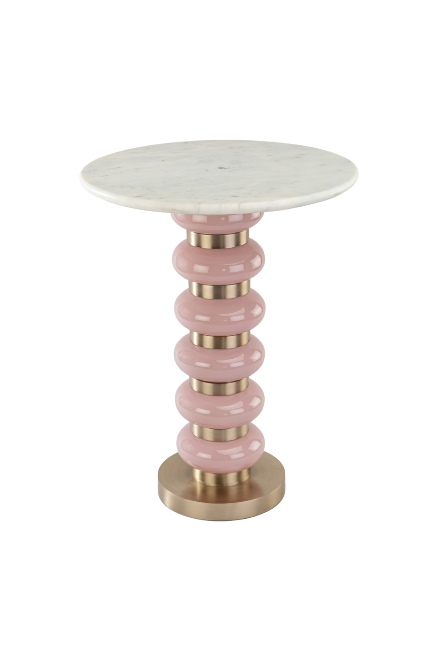 Pink and Marble End Table