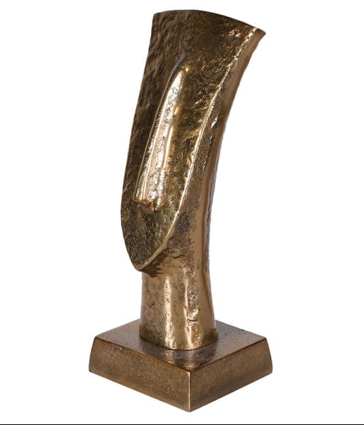 Gold Sombre Face Sculpture