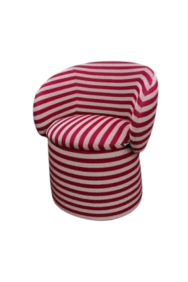 Pink Striped Dining Chair
