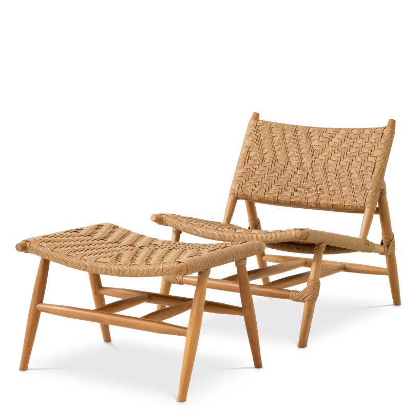 Outdoor Chair and Foot Stool