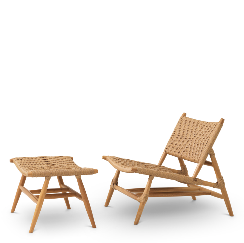 Outdoor Chair and Foot Stool