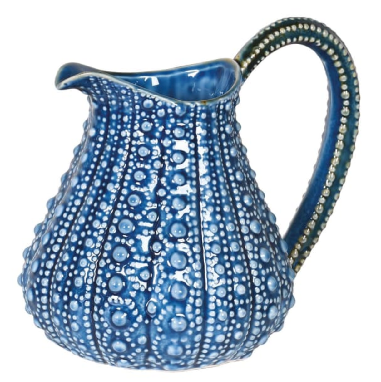 Large Blue Urchin Jug
