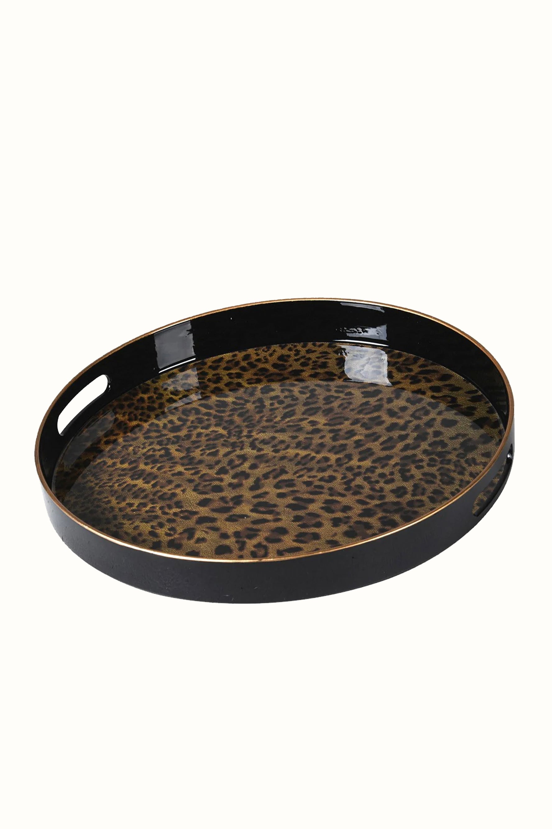 Round Leopard Tray
