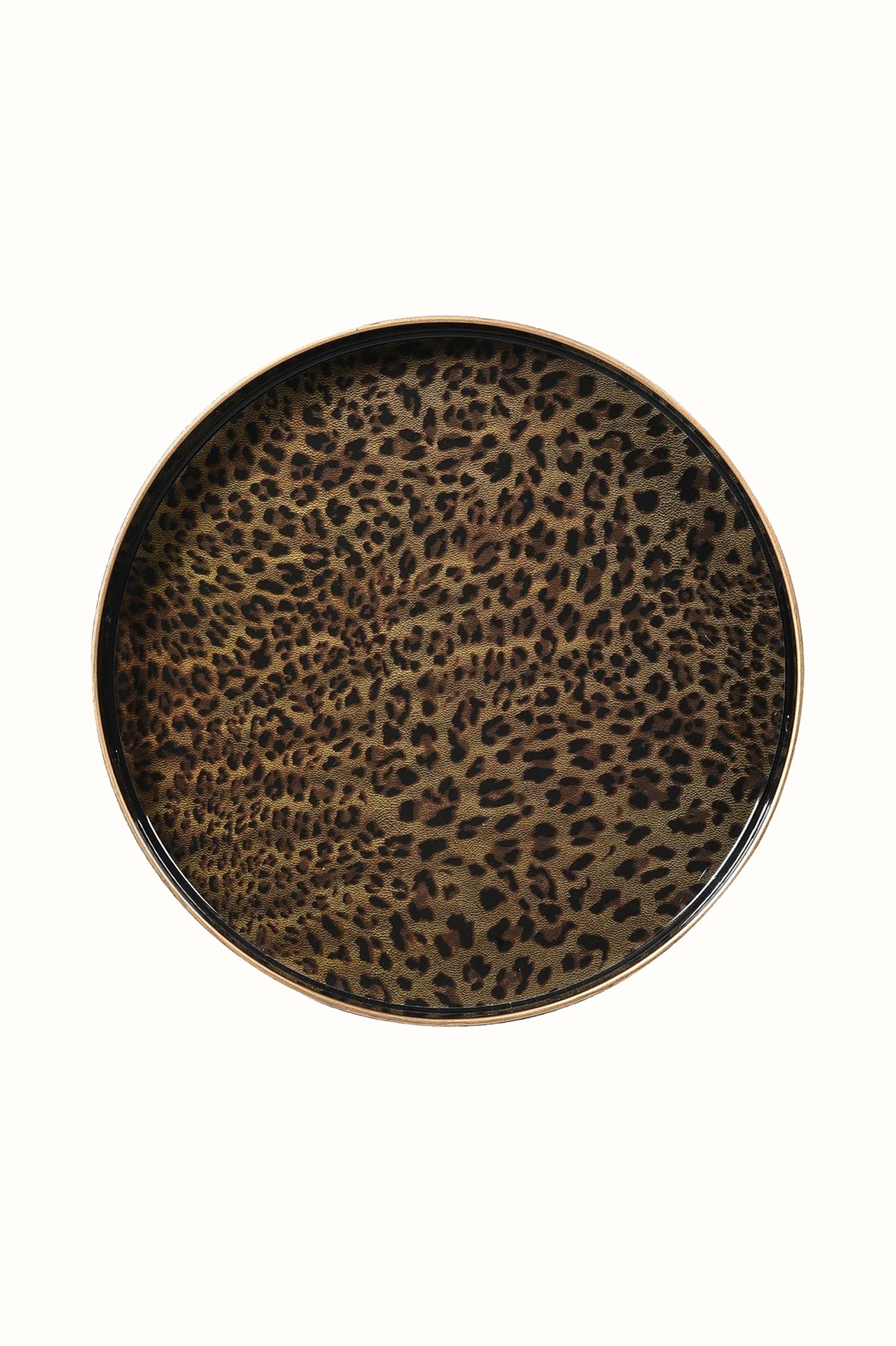Round Leopard Tray