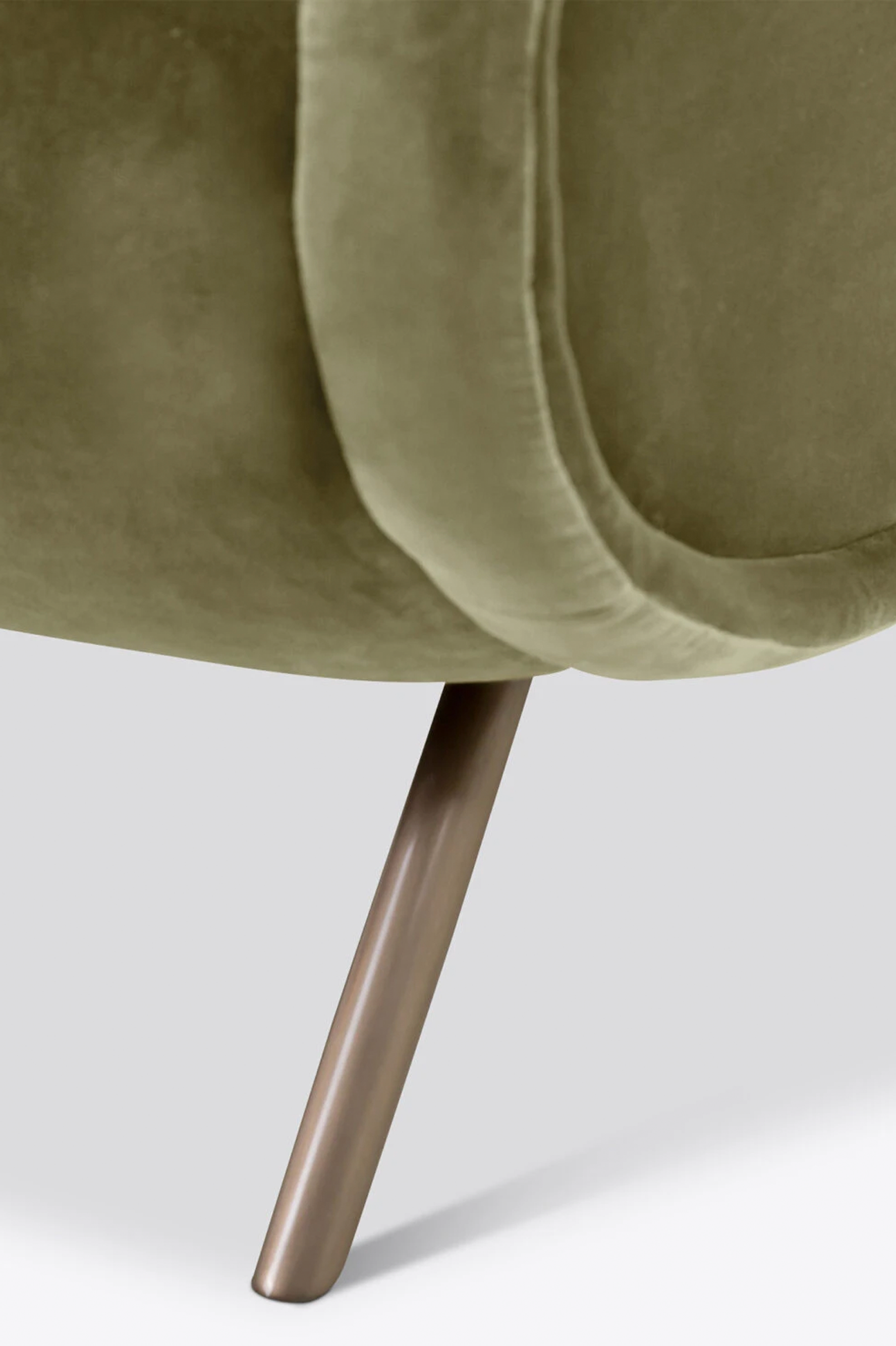 Mid-Century Modern Velvet Armchair