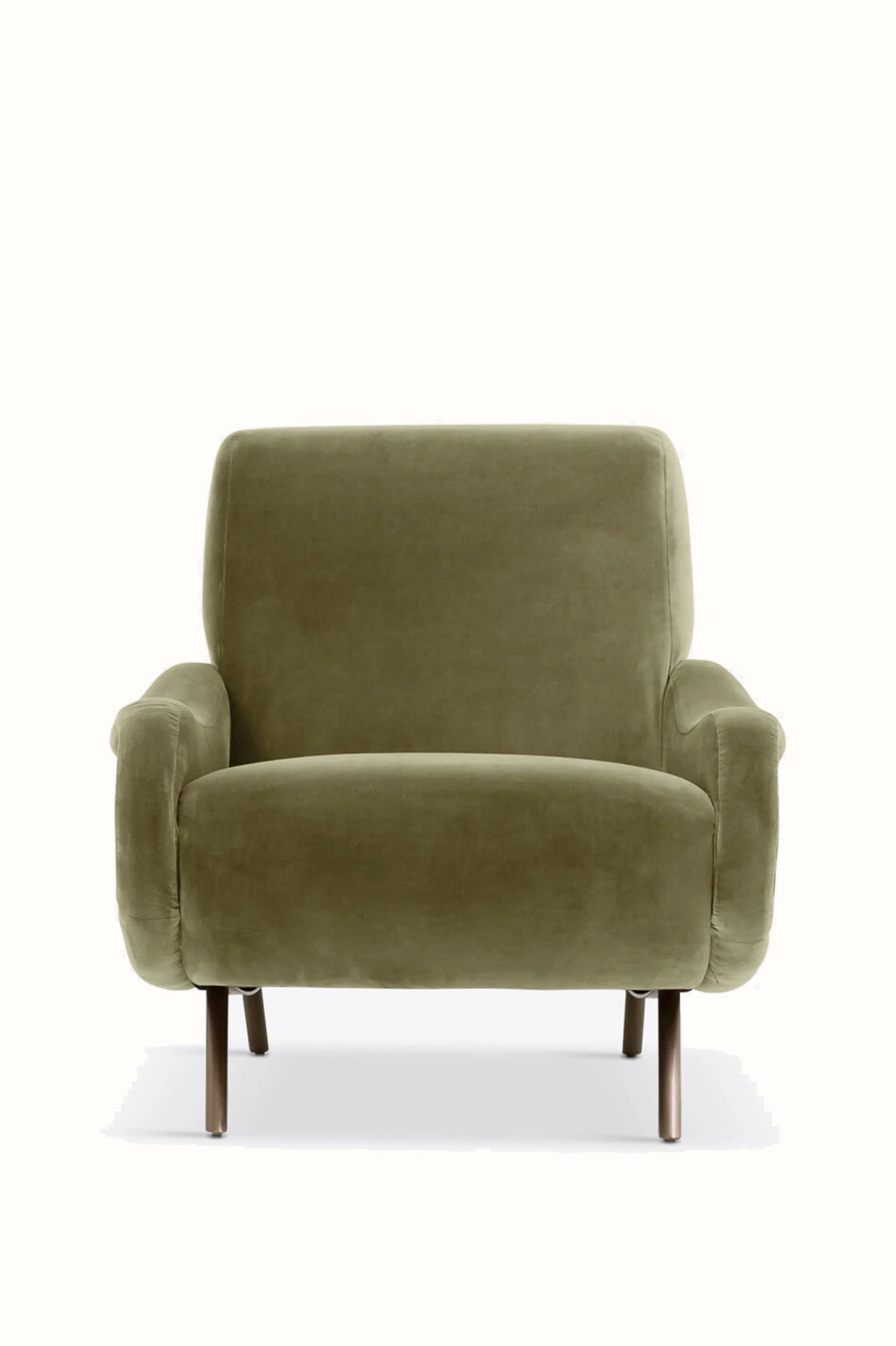 Mid-Century Modern Velvet Armchair