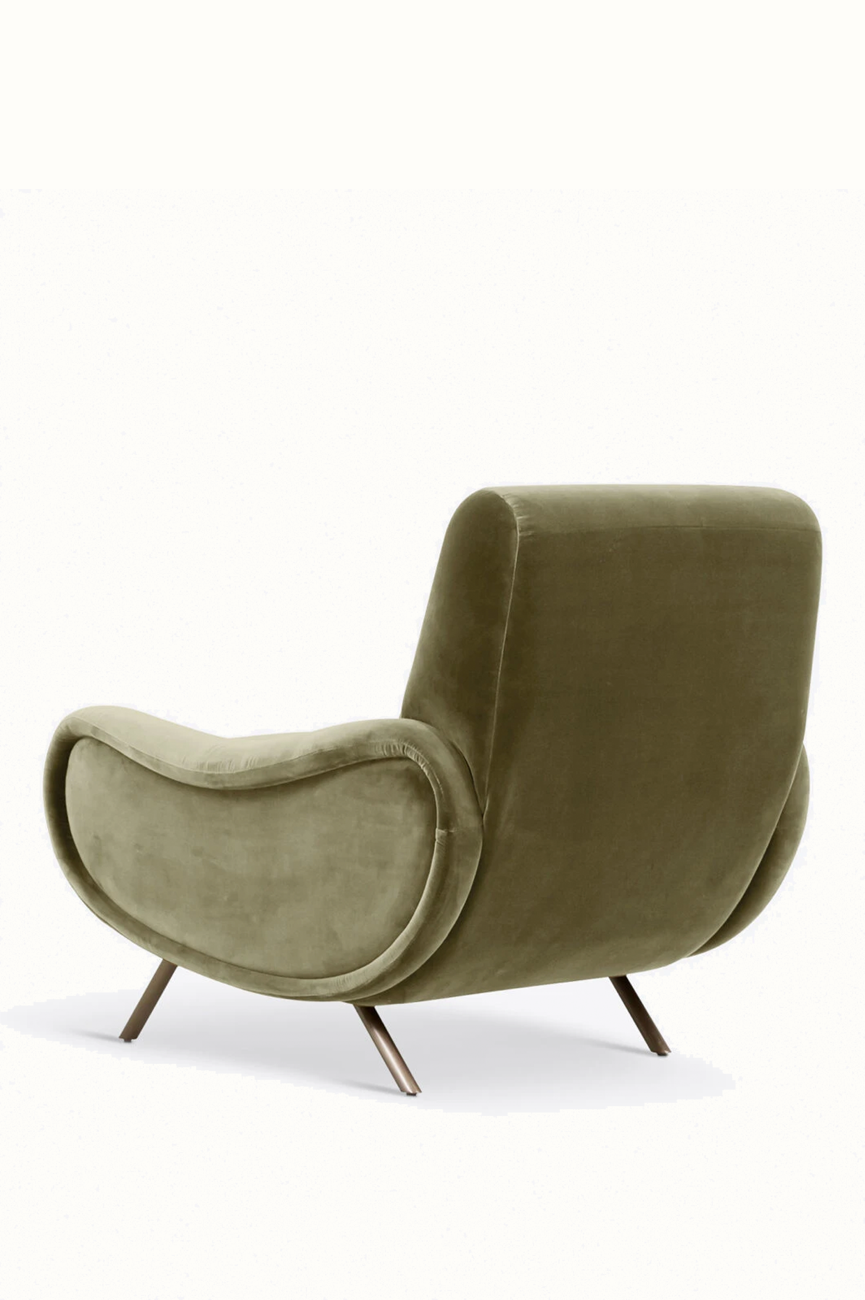 Mid-Century Modern Velvet Armchair