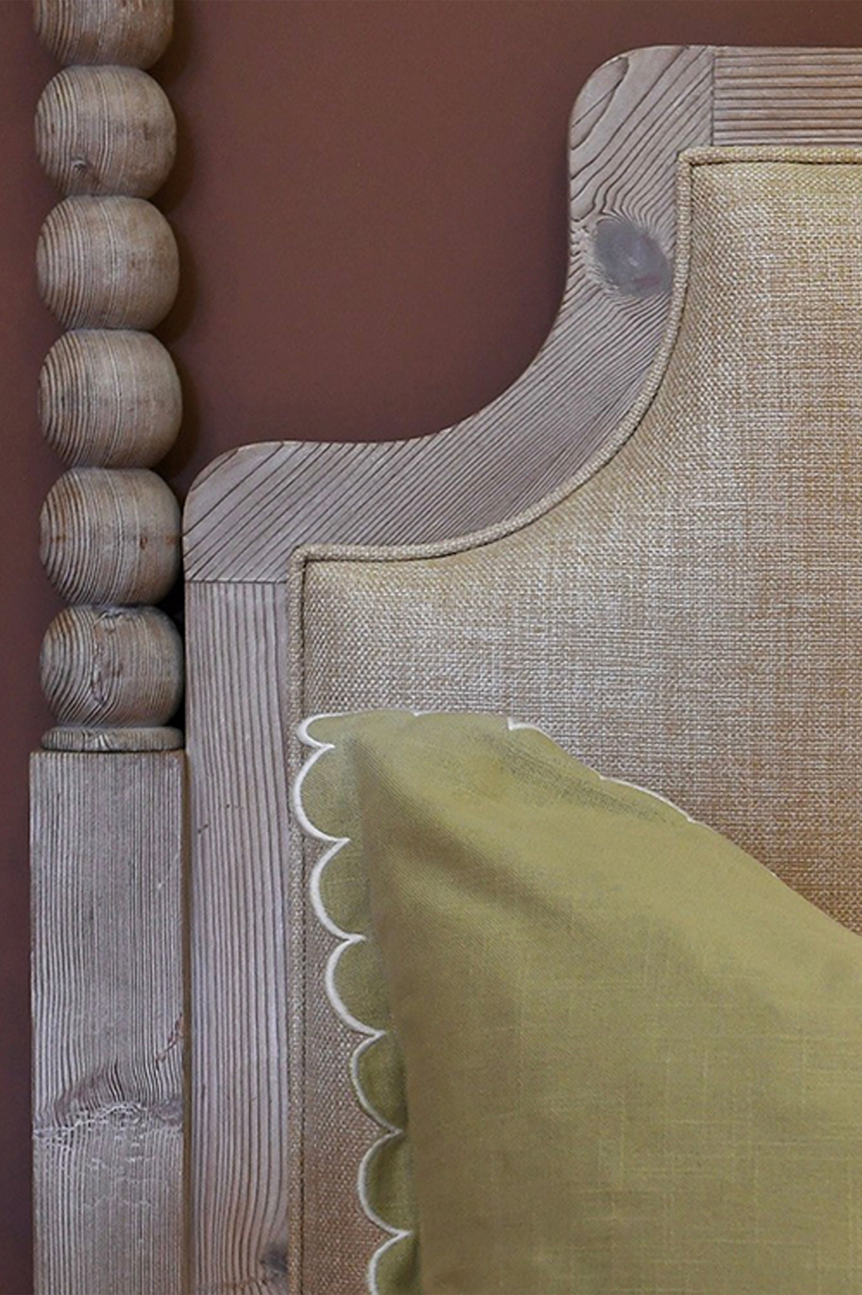 Mint Scalloped Cushion Cover