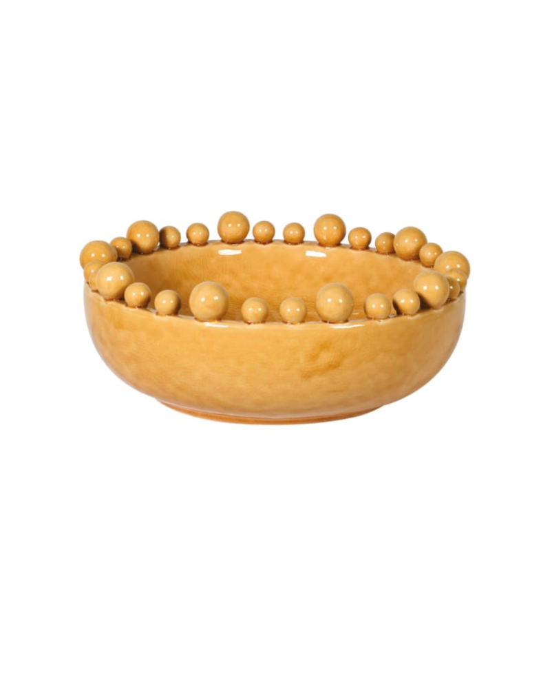 Mustard Bobble Edged Bowl