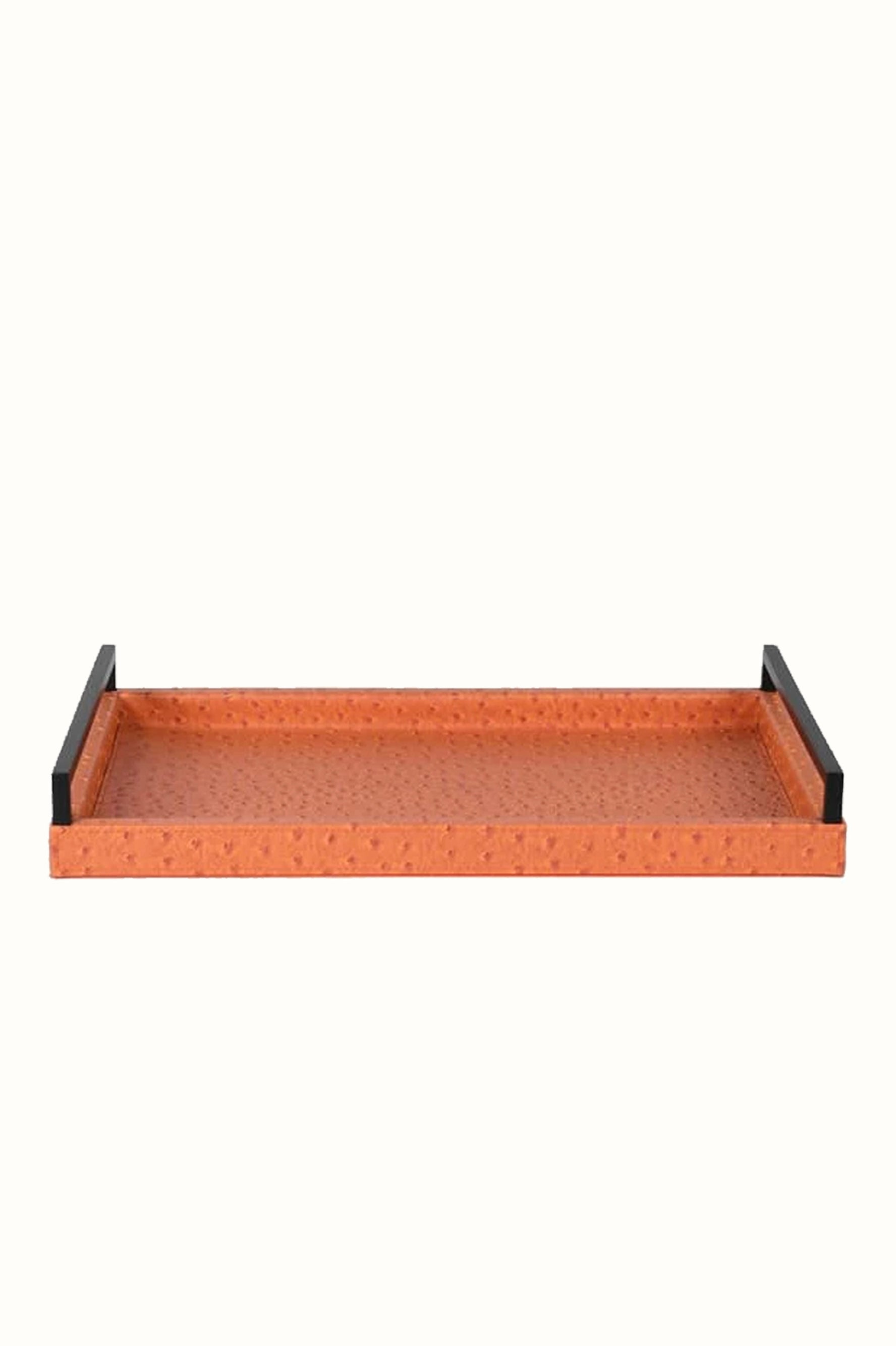 Burnt Orange Faux Leather Tray