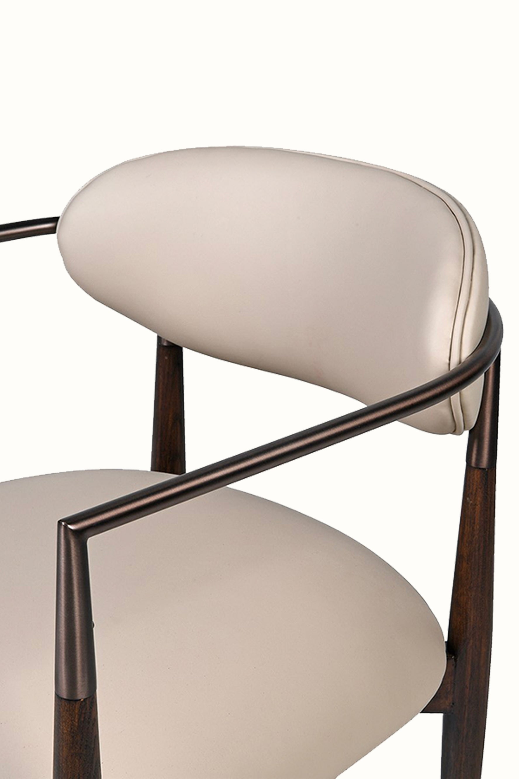 Grey Pu Leather Dining Chair