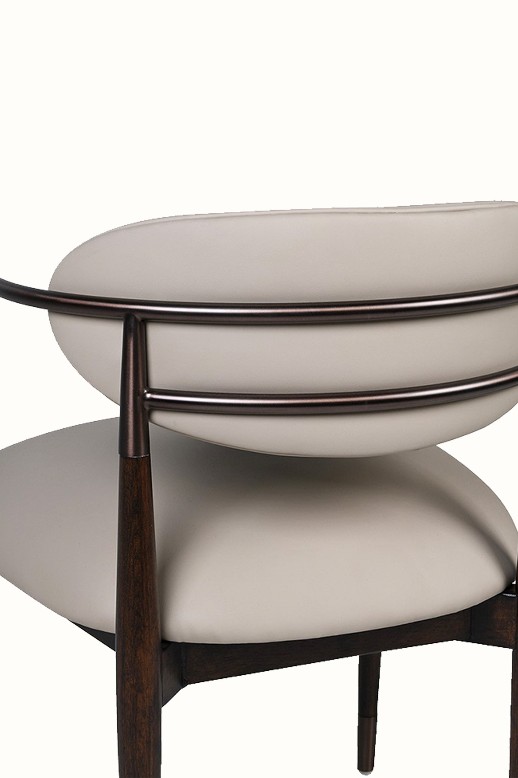 Grey Pu Leather Dining Chair