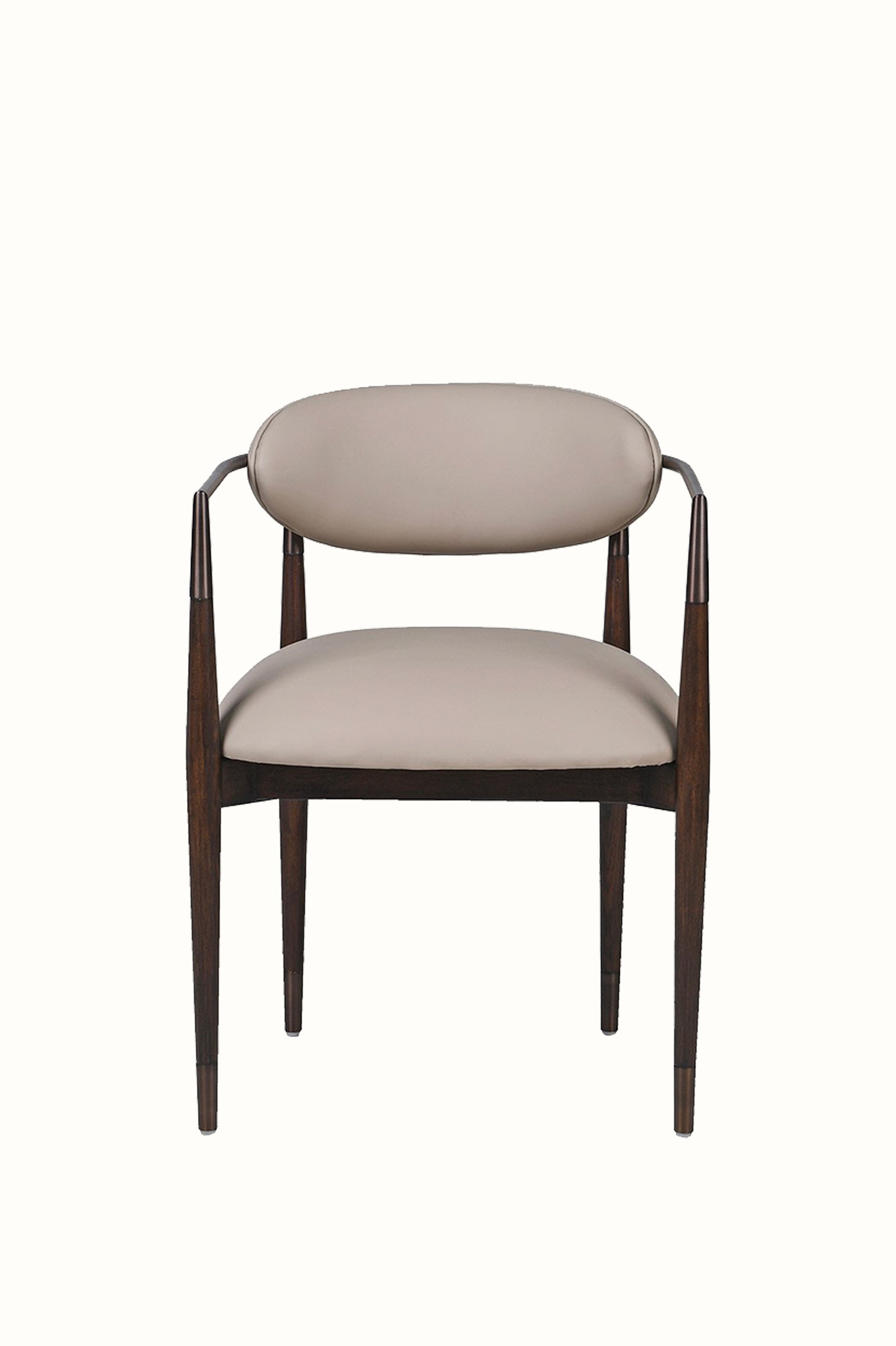 Grey Pu Leather Dining Chair