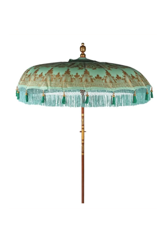 Hand Painted Mint Parasol