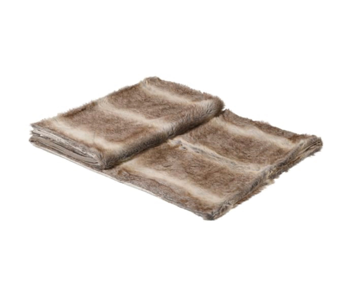 Large Chunky Stripe Faux Fur Throw