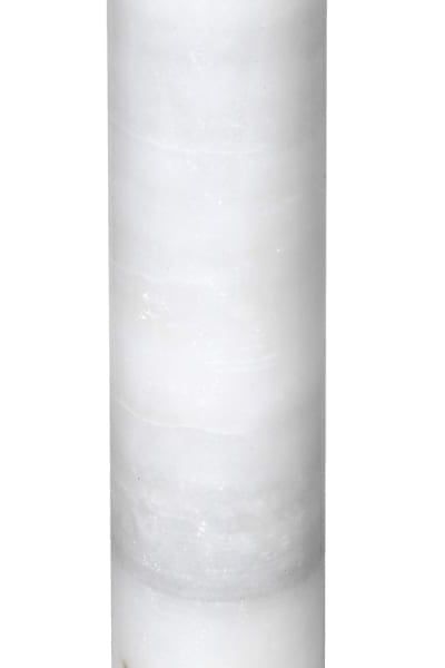 White Marble and Gold Domed Table Lamp