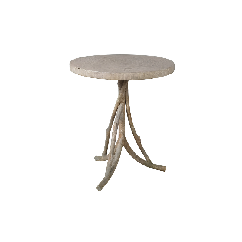 Rustic Faux Bois Iron Table