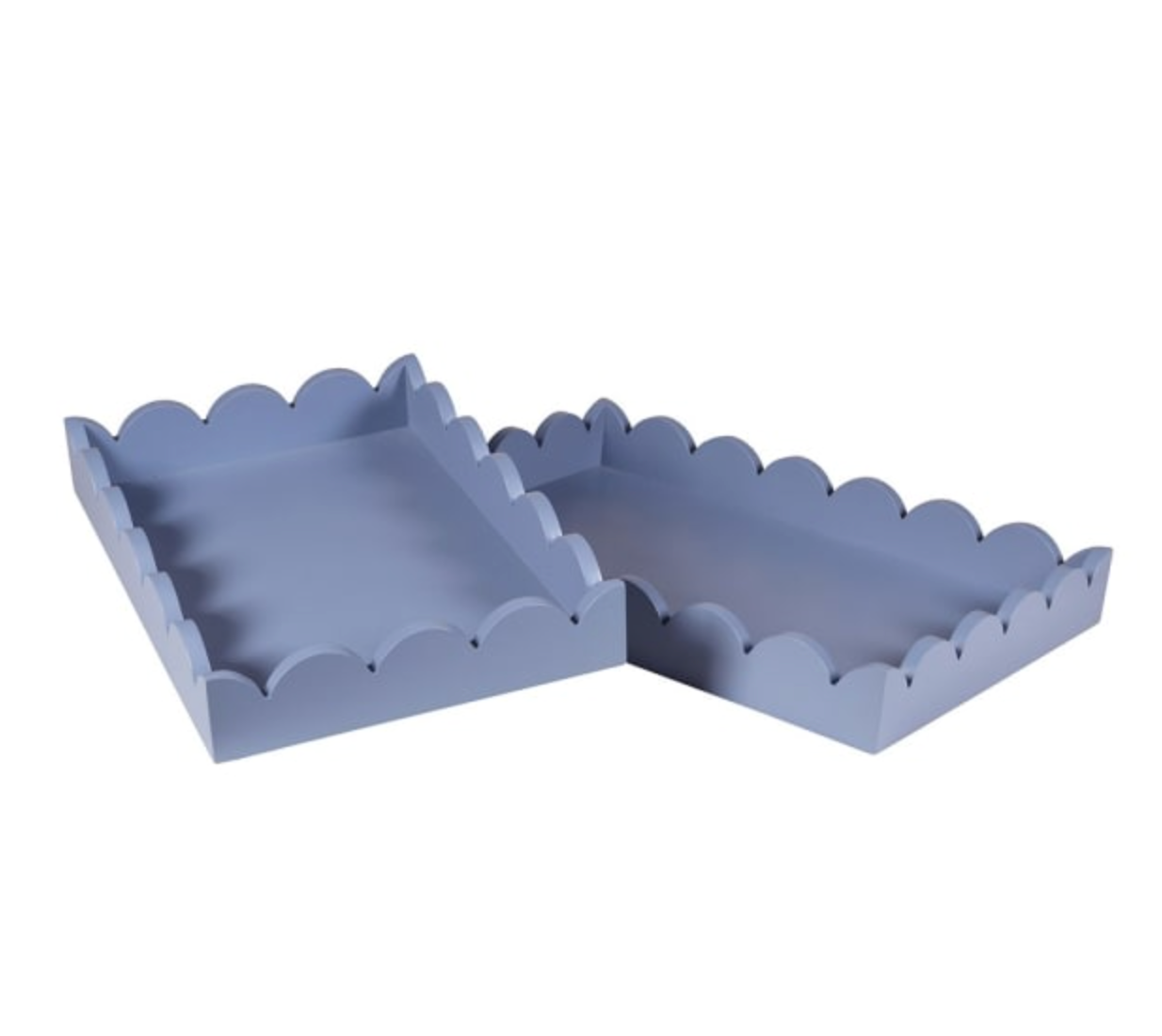 Set of 2 Blue Petal Trays