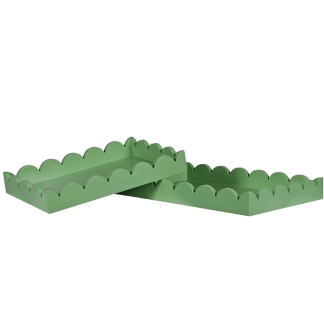 Set of 2 Mint Petal Trays
