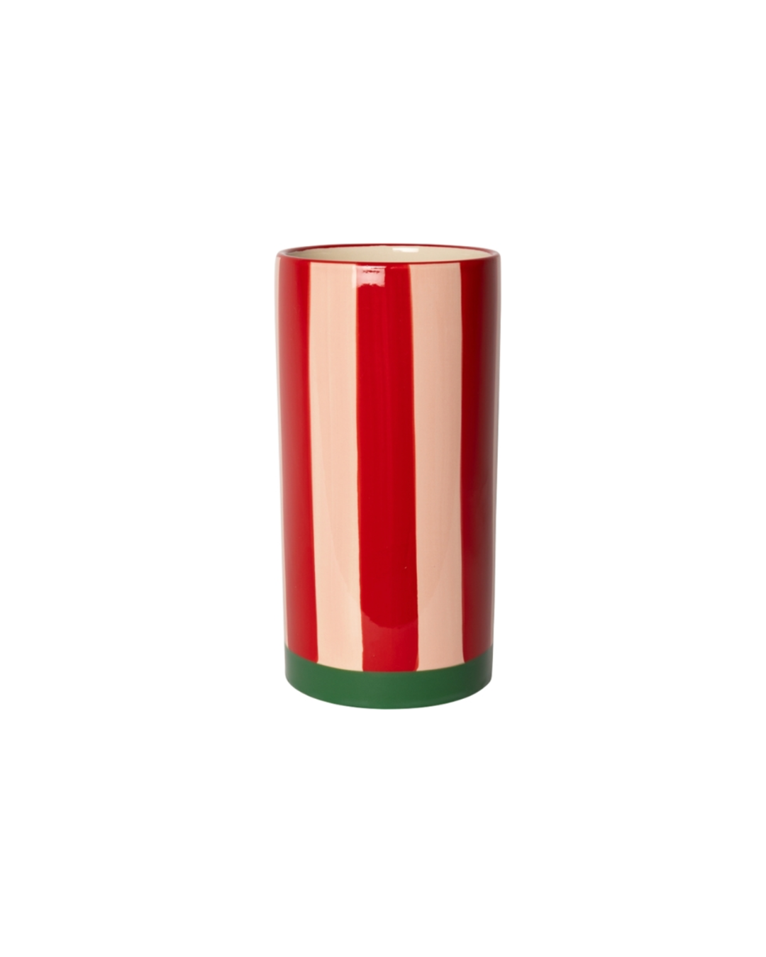 Strawberry Striped Vase