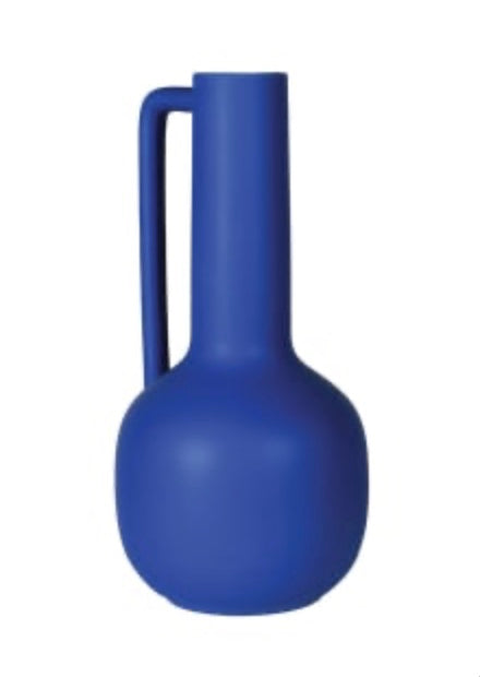 Yves Blue Vase with Handle