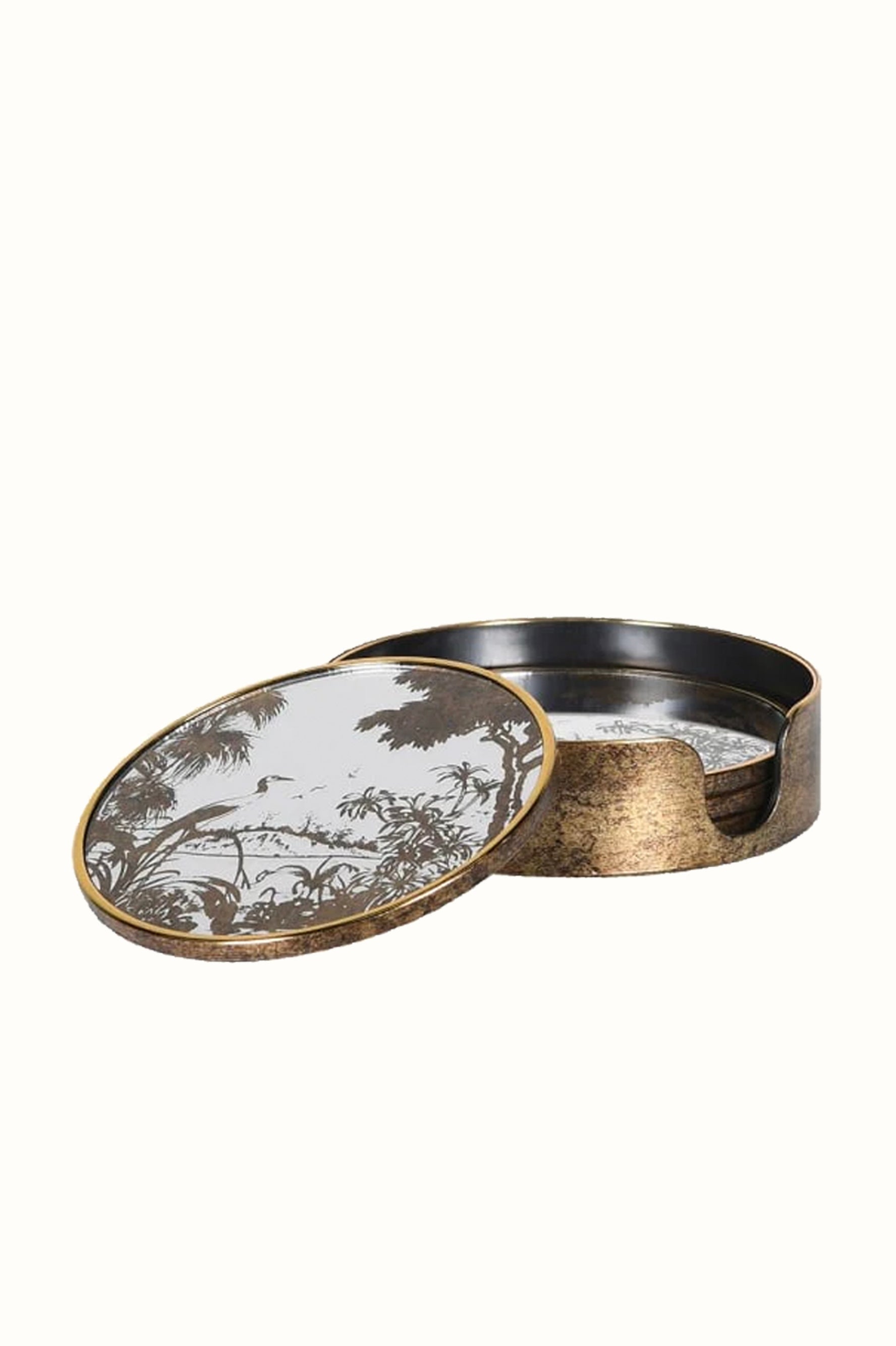 Antique Gold Scenic Coasters (set of 4 coasters)