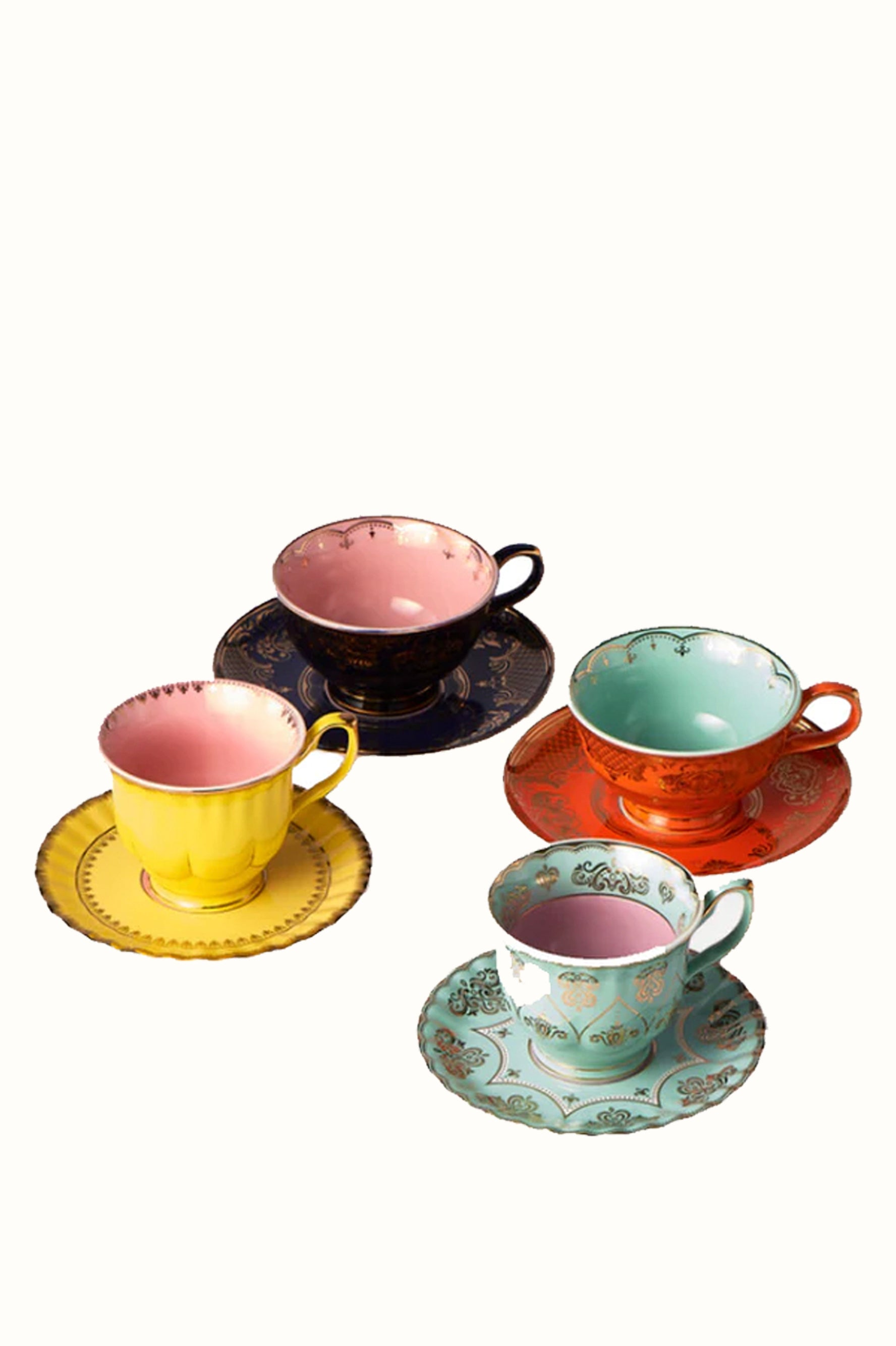 Glazed Teacups Set