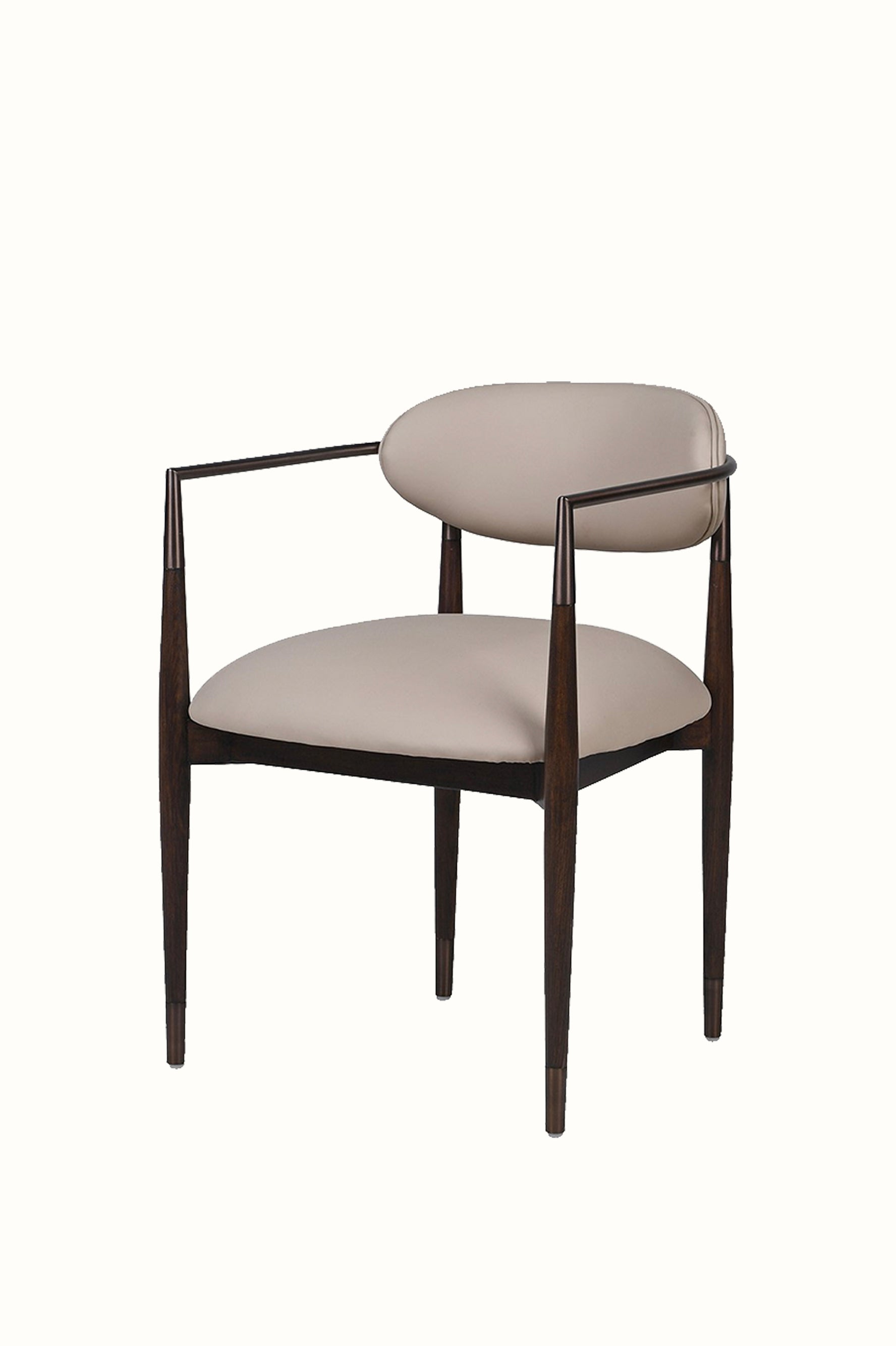 Grey Pu Leather Dining Chair