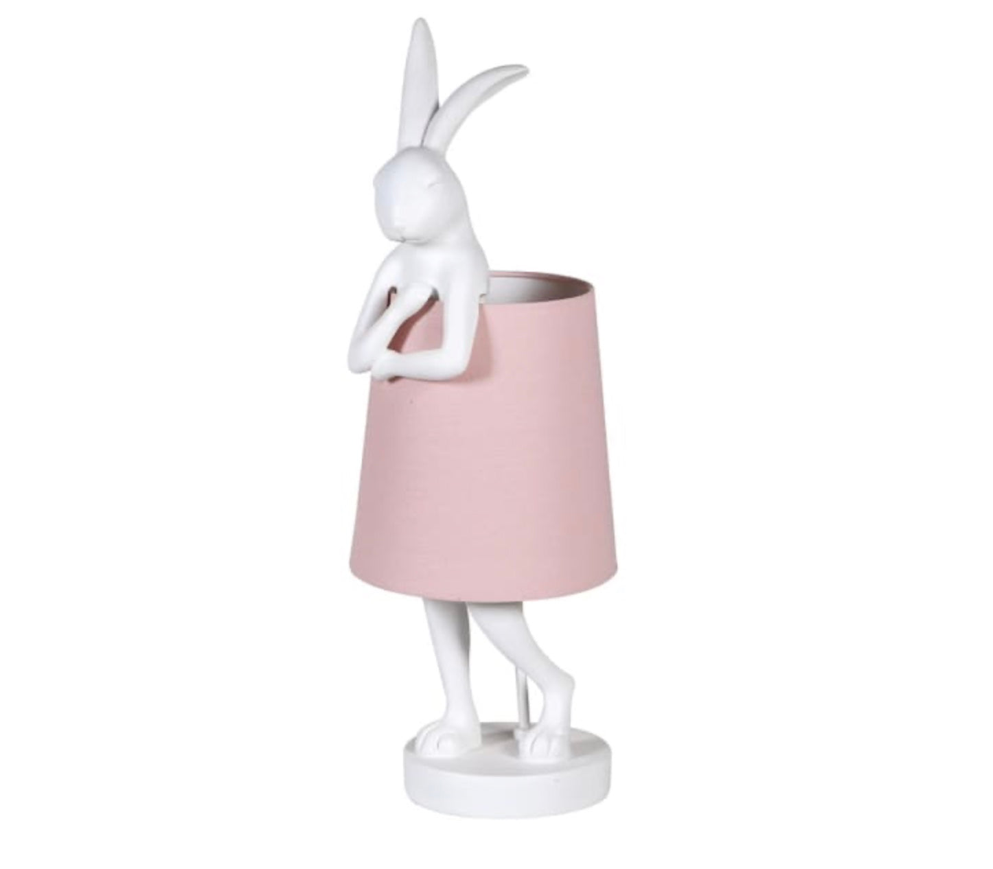 White Rabbit Table Lamp with Pink Shade