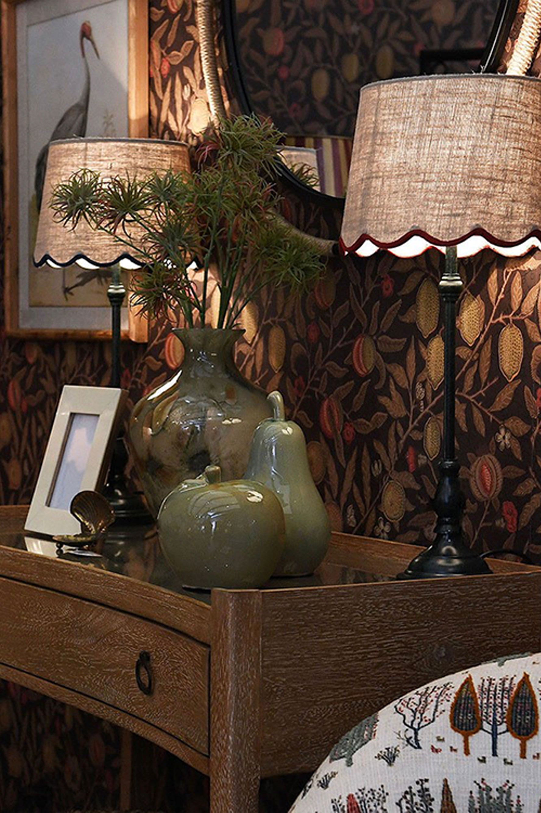 Table Lamp with Scalloped Shade