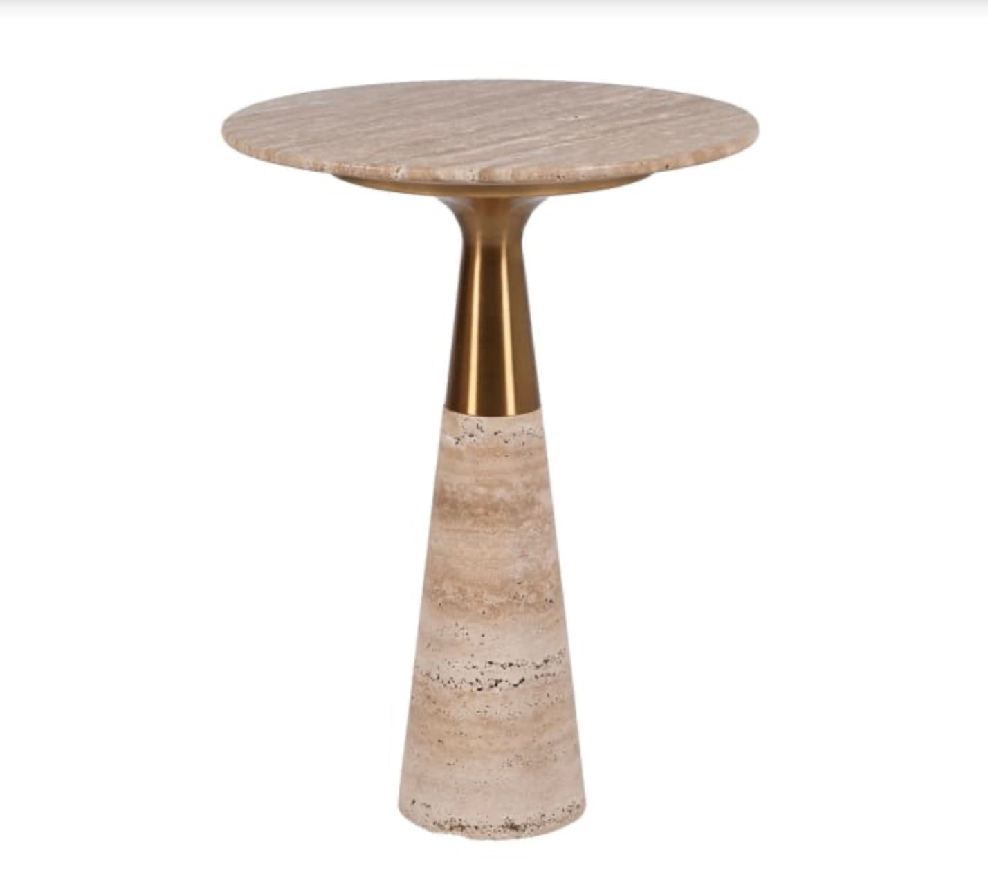 Travertine Side Table